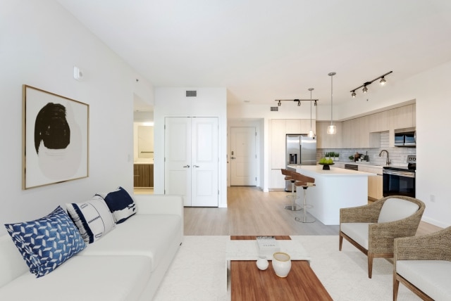 Open concept apartment homes inside Casa Mara's community