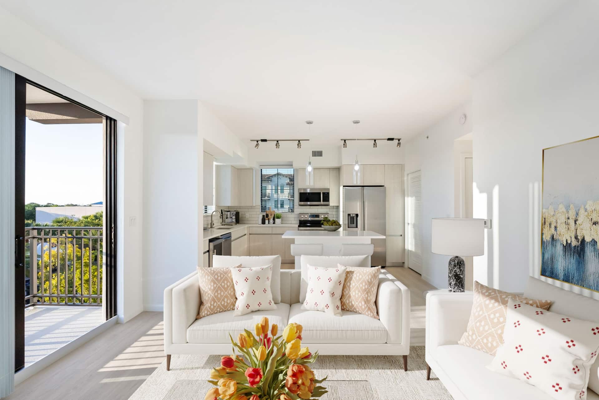 Modern apartment home with open concept layouts and luxury features at Casa Mara